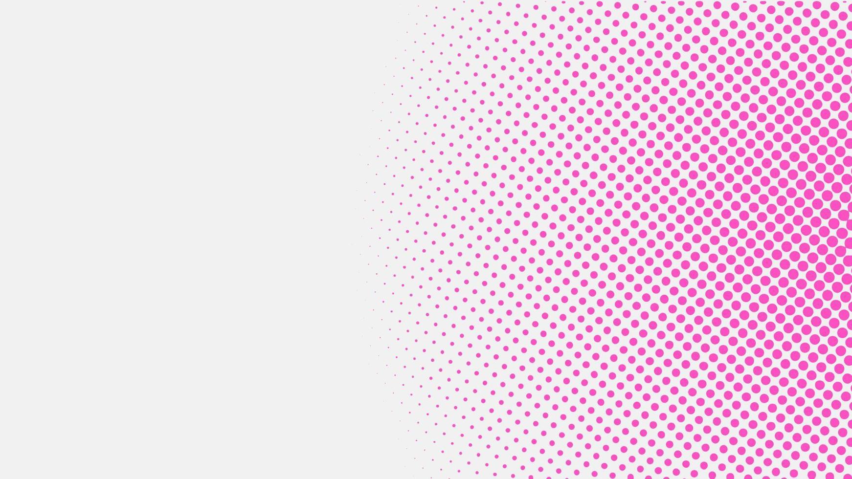plantilla de diseño de fondo de medio tono rosado colorido, arte pop, ilustración de patrón de puntos abstractos, elemento de textura vintage, gradación blanca rosa, forma redondeada, lunares, lunares, vector eps 10