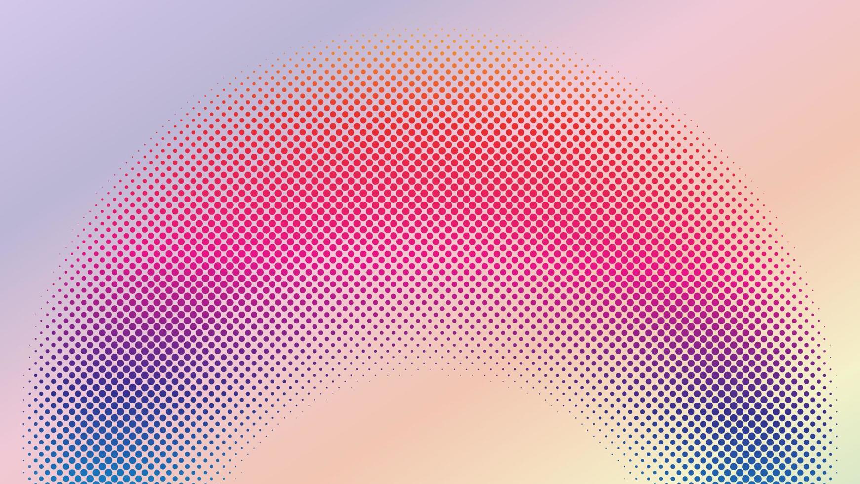 Colorful Radial Halftone Background Design Template, Pop Art, Abstract Dots Pattern Illustration, Modern Texture Element, Pink Orange Violet Purple Gradation Wallpaper, EPS 10 file Vector Project