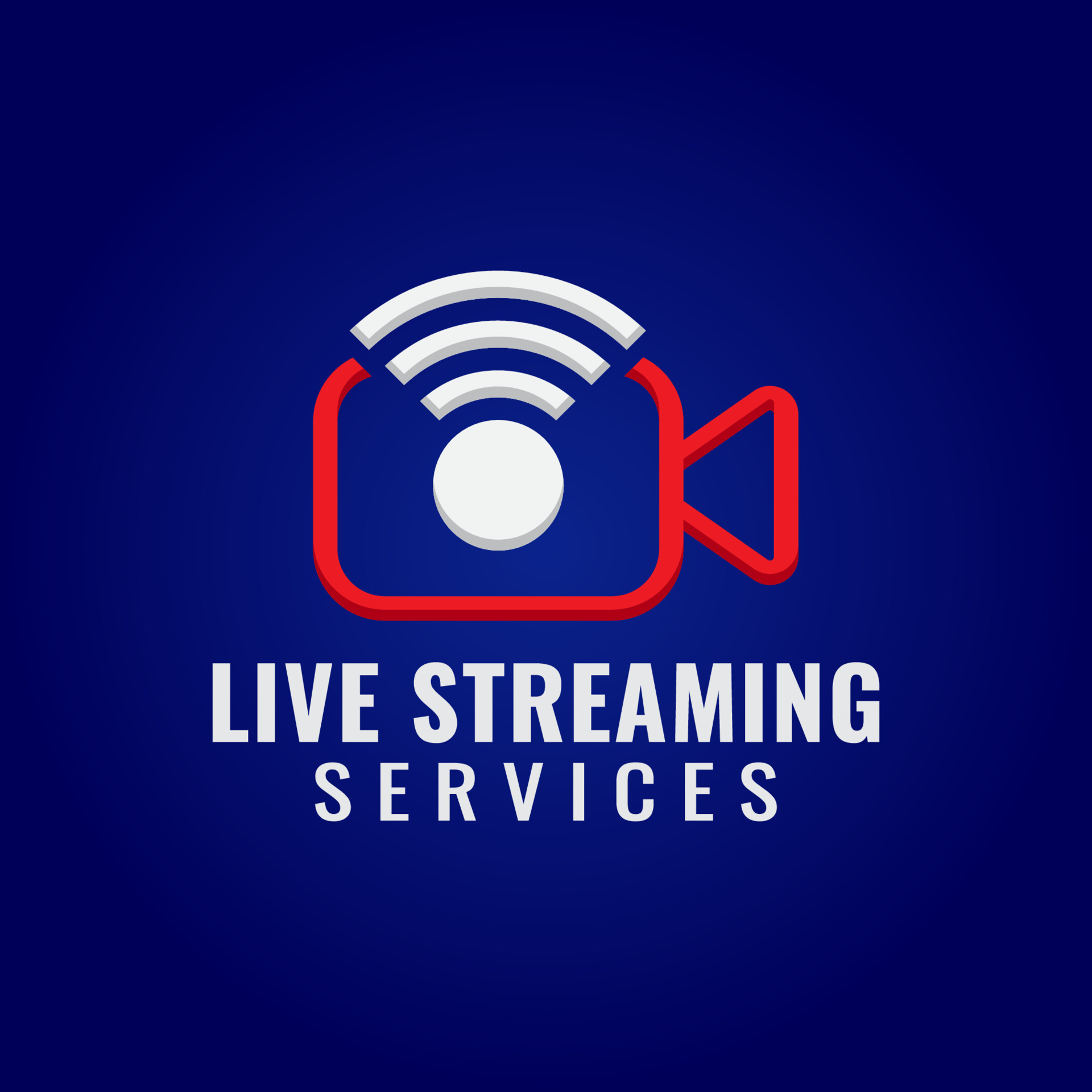 Live Streaming Services Company Logo Design Template. Pictorial Marks