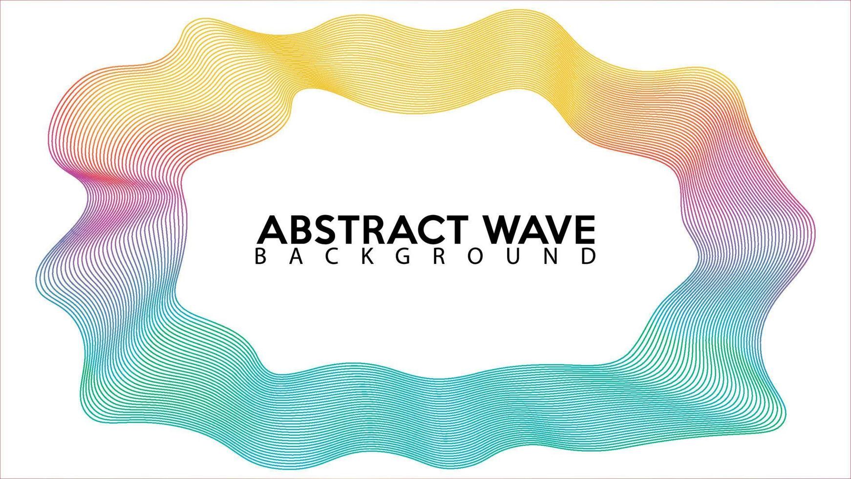 Rainbow Abstract Wave Line Background Design Vector, Spectrum Frame Concept, White Background, Colorful Spectrum Audio Design Template vector