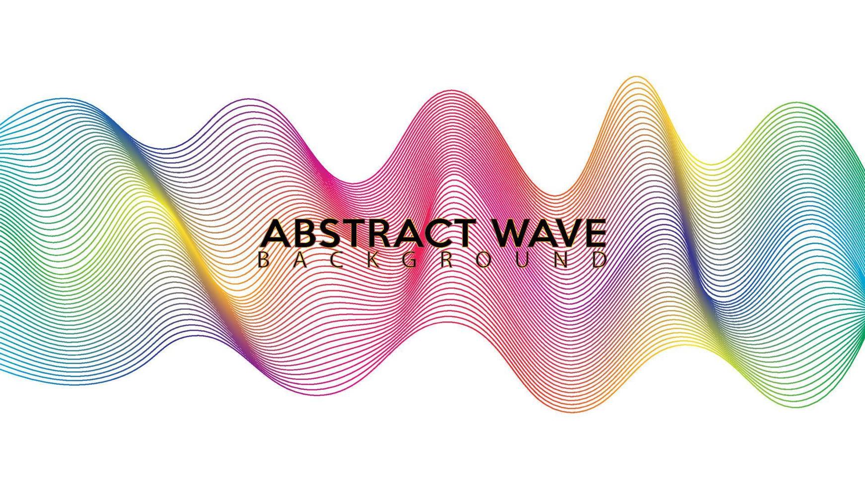 Rainbow Abstract Wave Line Background Design Vector, Spectrum Frame Concept, White Background, Colorful Spectrum Audio Design Template vector