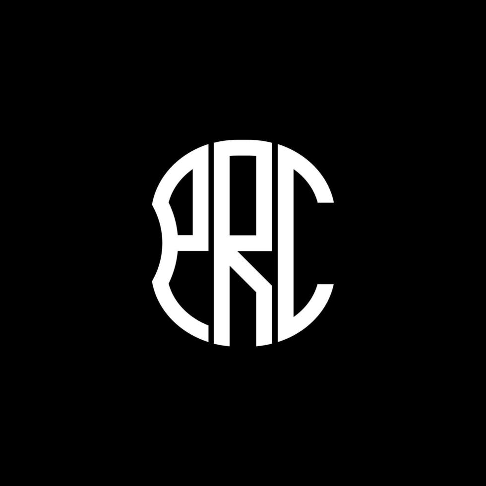 diseño creativo abstracto del logotipo de la letra prc. diseño unico prc vector