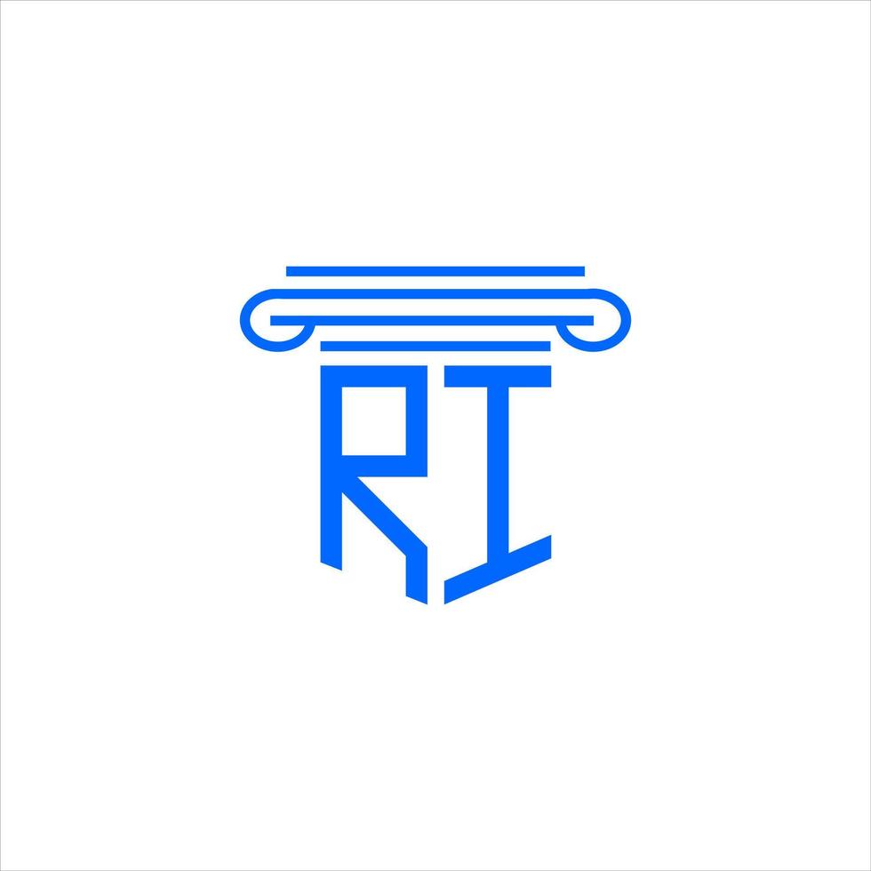 RI letter logo creative design with vector graphic