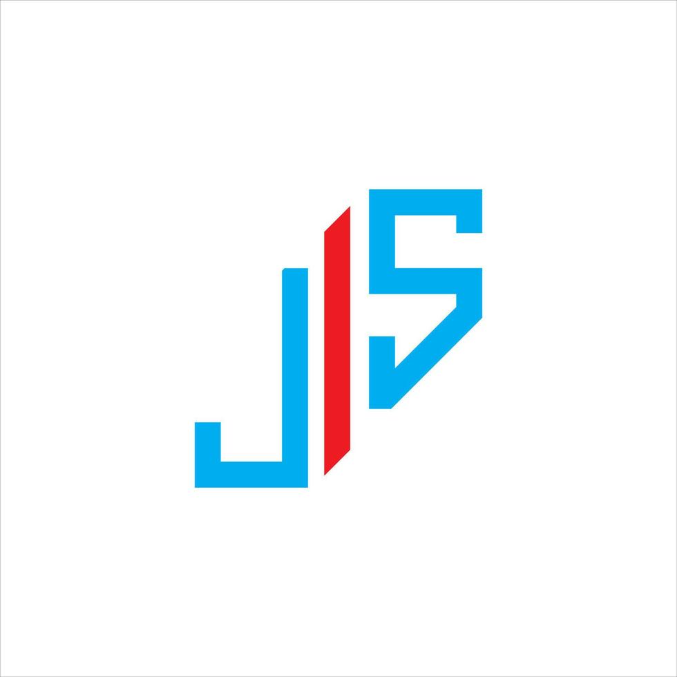 diseño creativo del logotipo de la letra js con gráfico vectorial vector