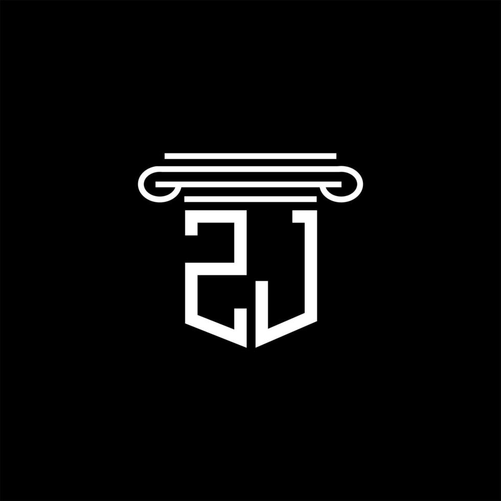 ZJ letter logo creative design with vector graphic