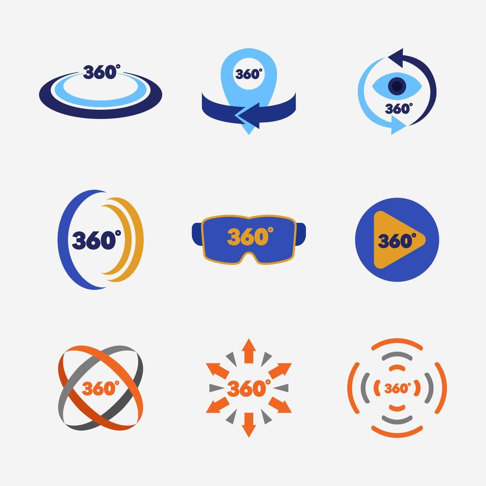360 Technology Icons vector