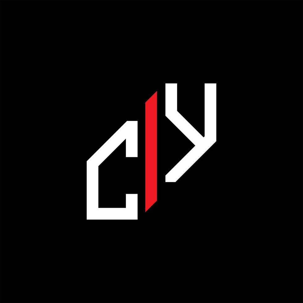 diseño creativo del logotipo de la letra cy con gráfico vectorial vector