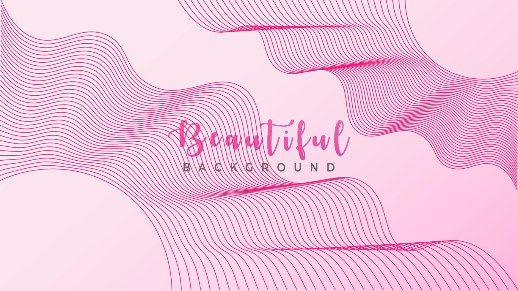 Beautiful Pinky Background, Abstract Wave Line Design Vector, Wonderful Fantasy Land vector