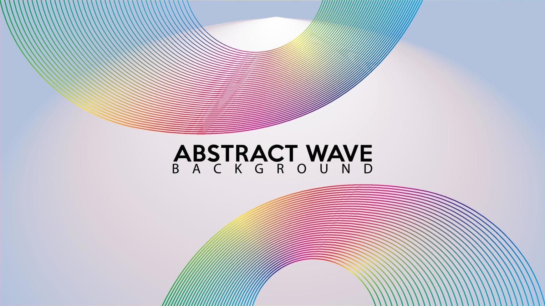 vector de diseño de fondo de línea de onda abstracta de arco iris, concepto de marco de espectro, fondo blanco, plantilla de diseño de audio de espectro colorido