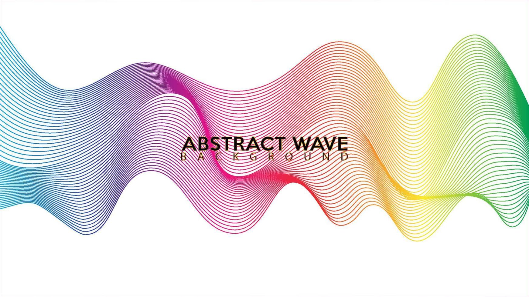 Rainbow Abstract Wave Line Background Design Vector, Spectrum Frame Concept, White Background, Colorful Spectrum Audio Design Template vector