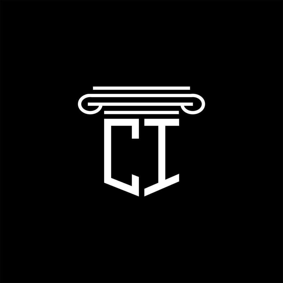 CI letter logo creative design with vector graphic