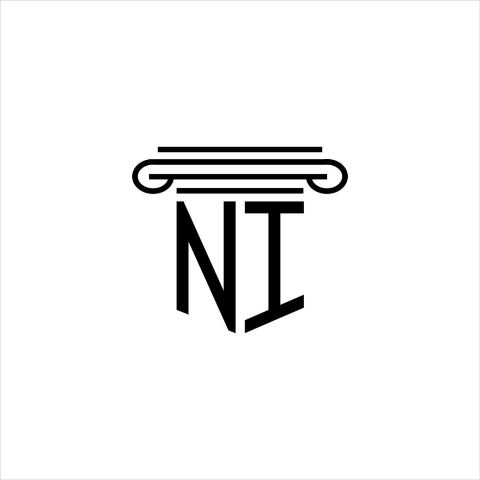 NI letter logo creative design with vector graphic