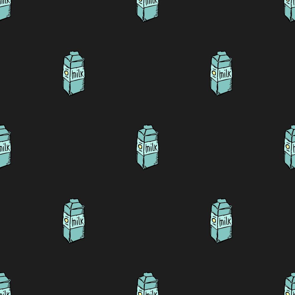 pattern with milk. vector doodle illustration with milk icon.  seamless milk pattern