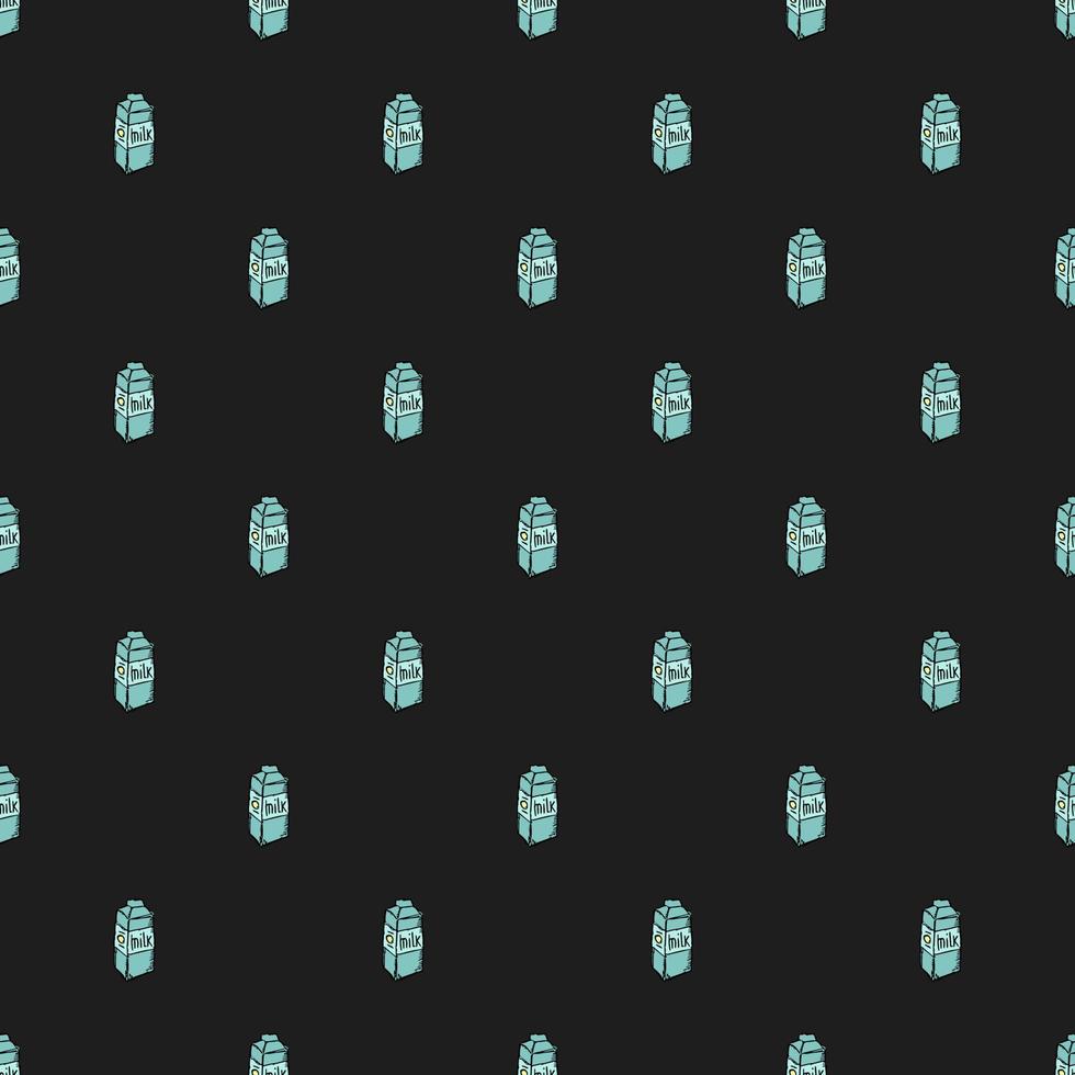 pattern with milk. vector doodle illustration with milk icon.  seamless milk pattern