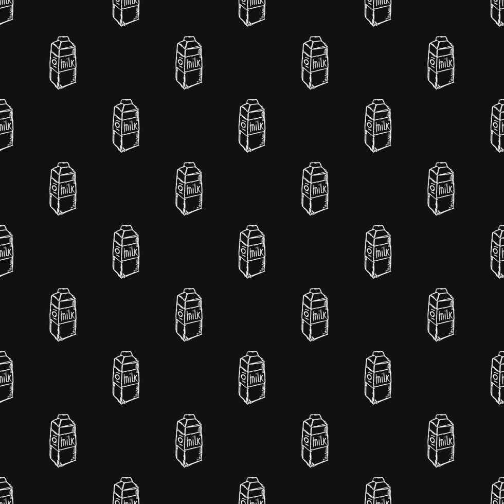 pattern with milk. vector doodle illustration with milk icon.  seamless milk pattern