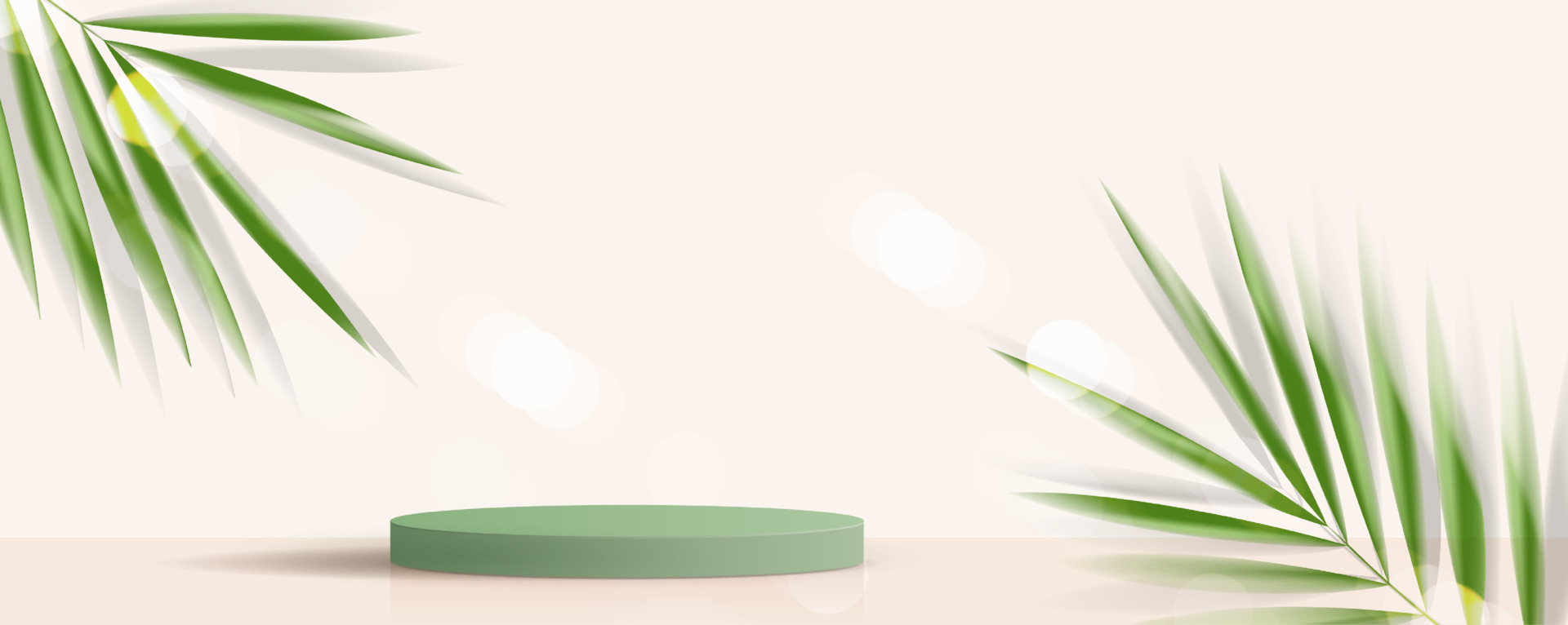 Cosmetic background and premium podium display for product presentation