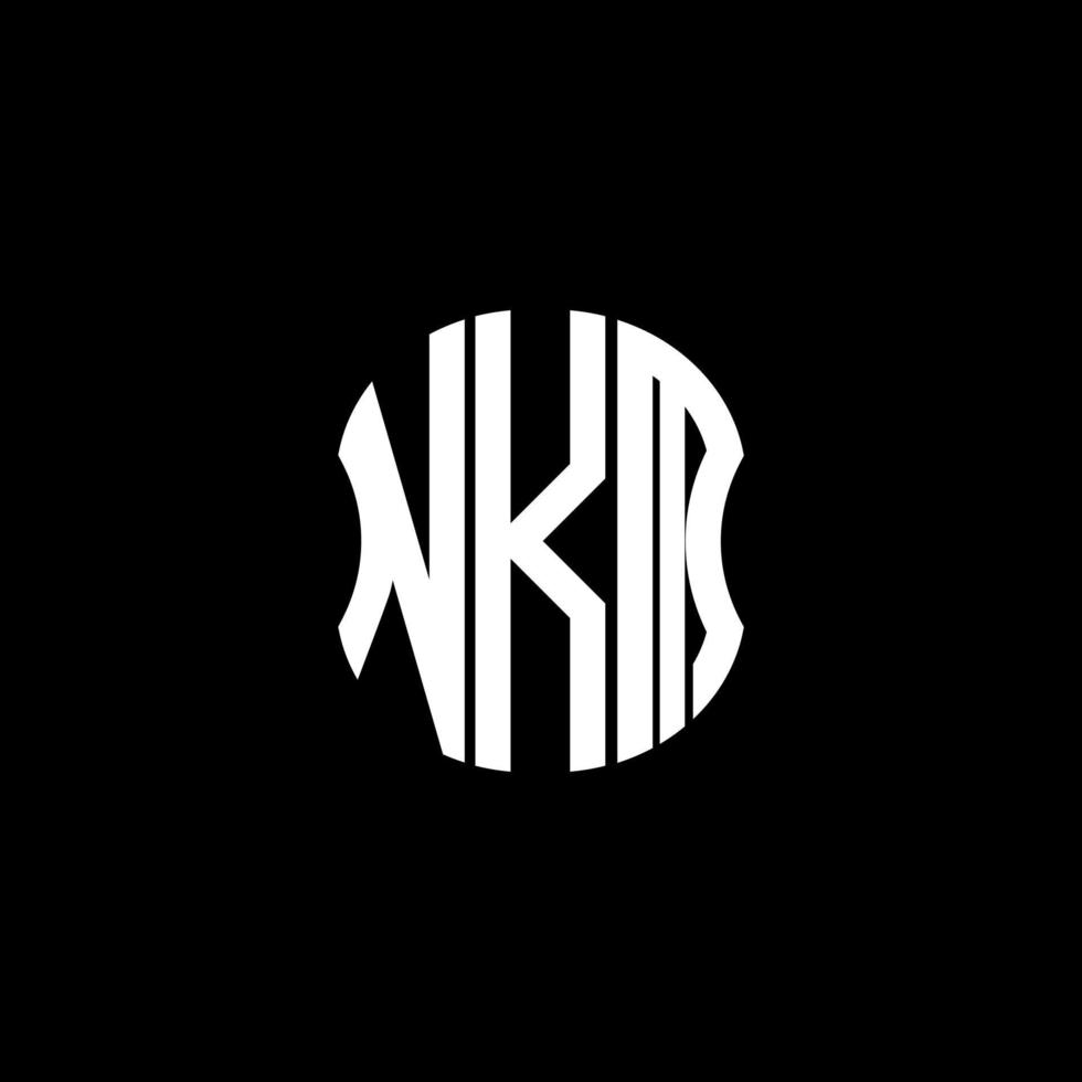 NKM letter logo abstract creative design. NKM unique design vector