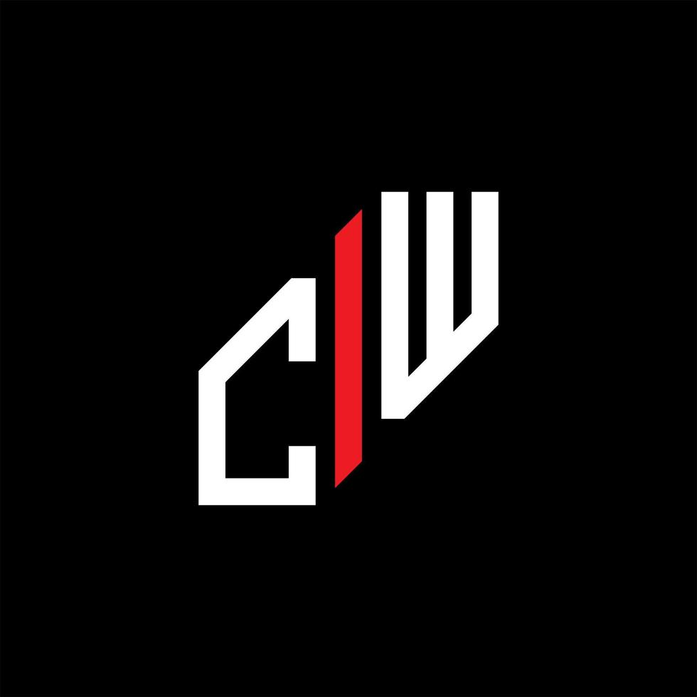 CW letter logo creative design with vector graphic