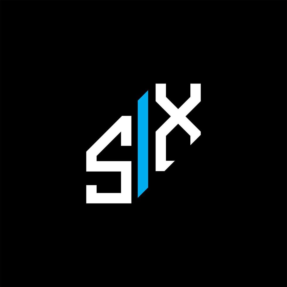 Diseño creativo del logotipo de la letra sx con gráfico vectorial vector