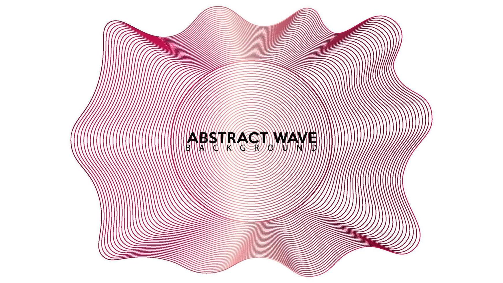 Spectrum Audio Wave Design Vector, Abstract Wave Line Background Design Template, Ellipse, Shiny Maroon, Brown vector