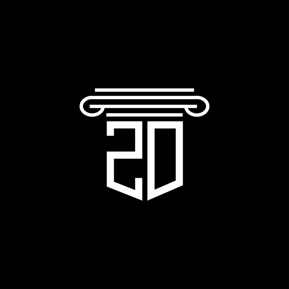 ZD letter logo creative design with vector graphic