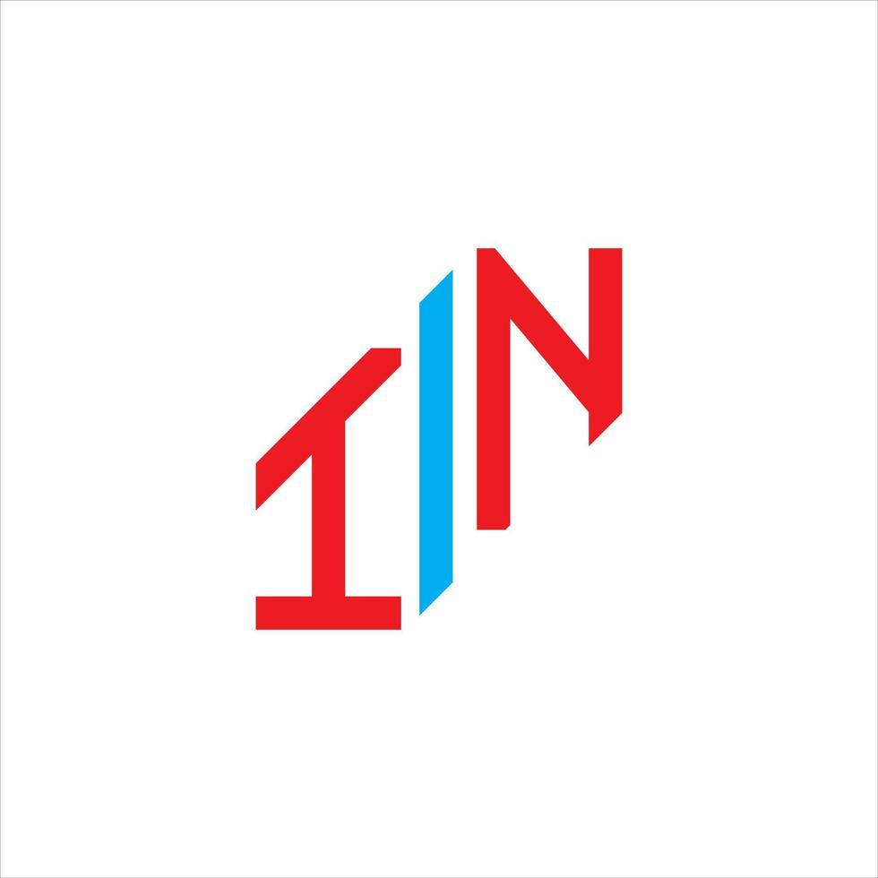 IN letter logo creative design with vector graphic