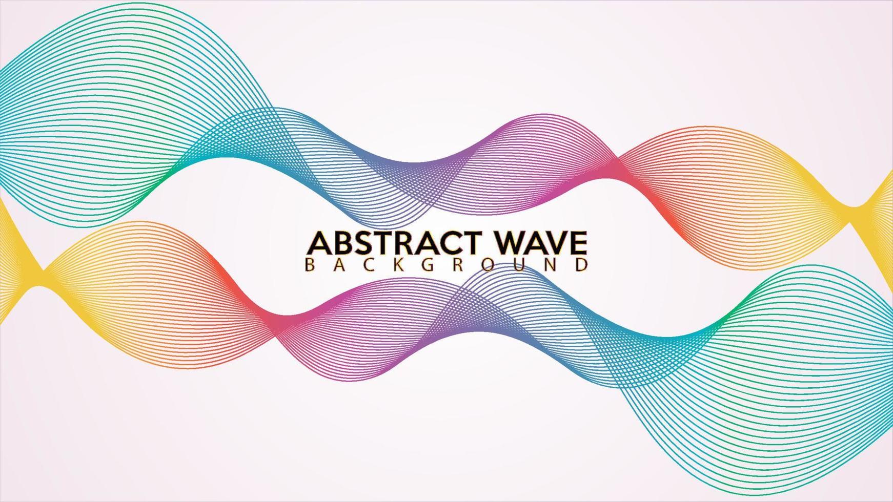 Rainbow Abstract Wave Line Background Design Vector, Spectrum Frame Concept, White Background, Colorful Spectrum Audio Design Template vector