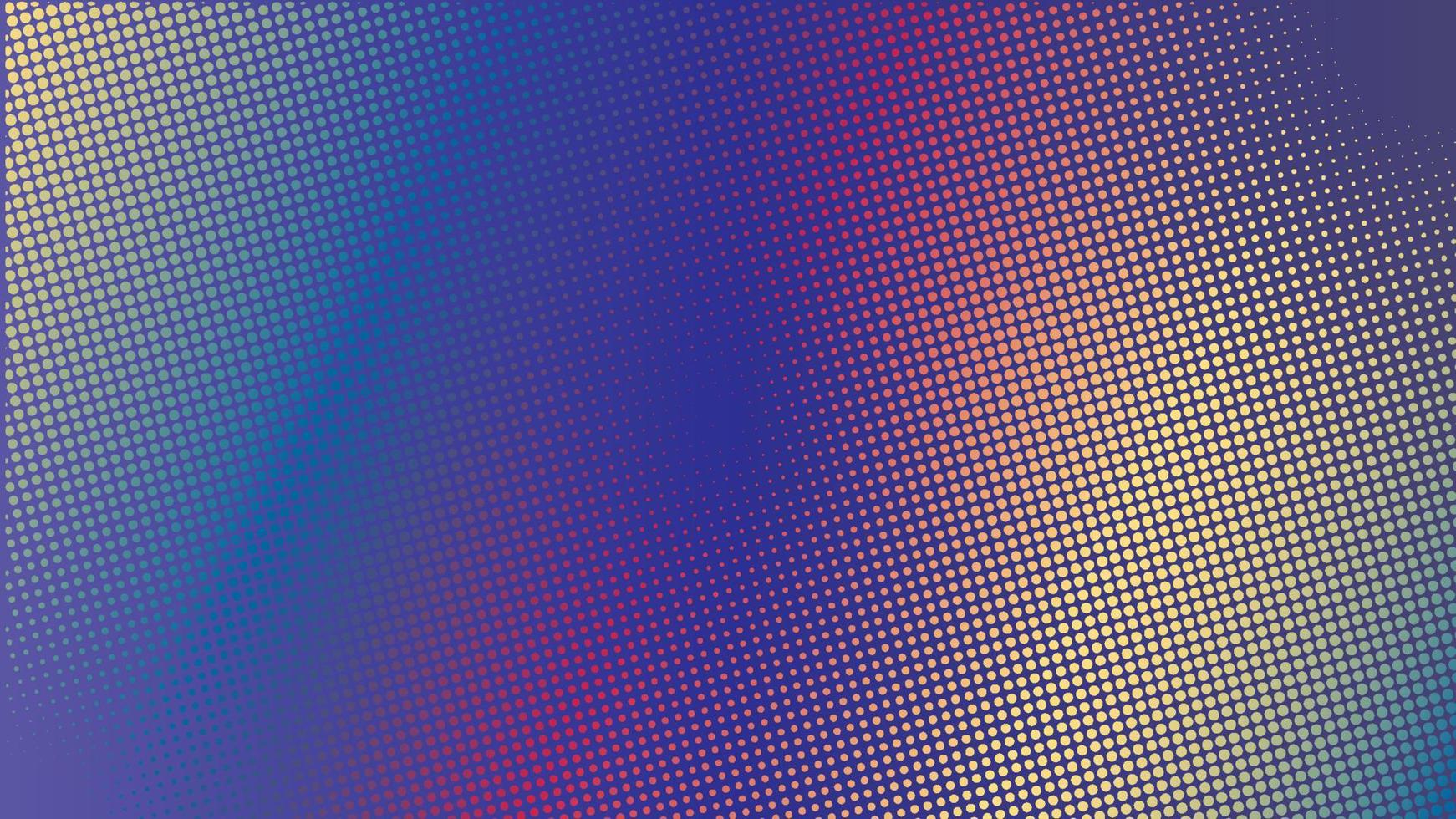 Colorful Halftone Background Design Template,Modern Pop Art, Abstract Dots Pattern Illustration, Vintage Texture Element, Dark Blue Purple Gradation, Rainbow Color, Polka-dotted, polkadot vector