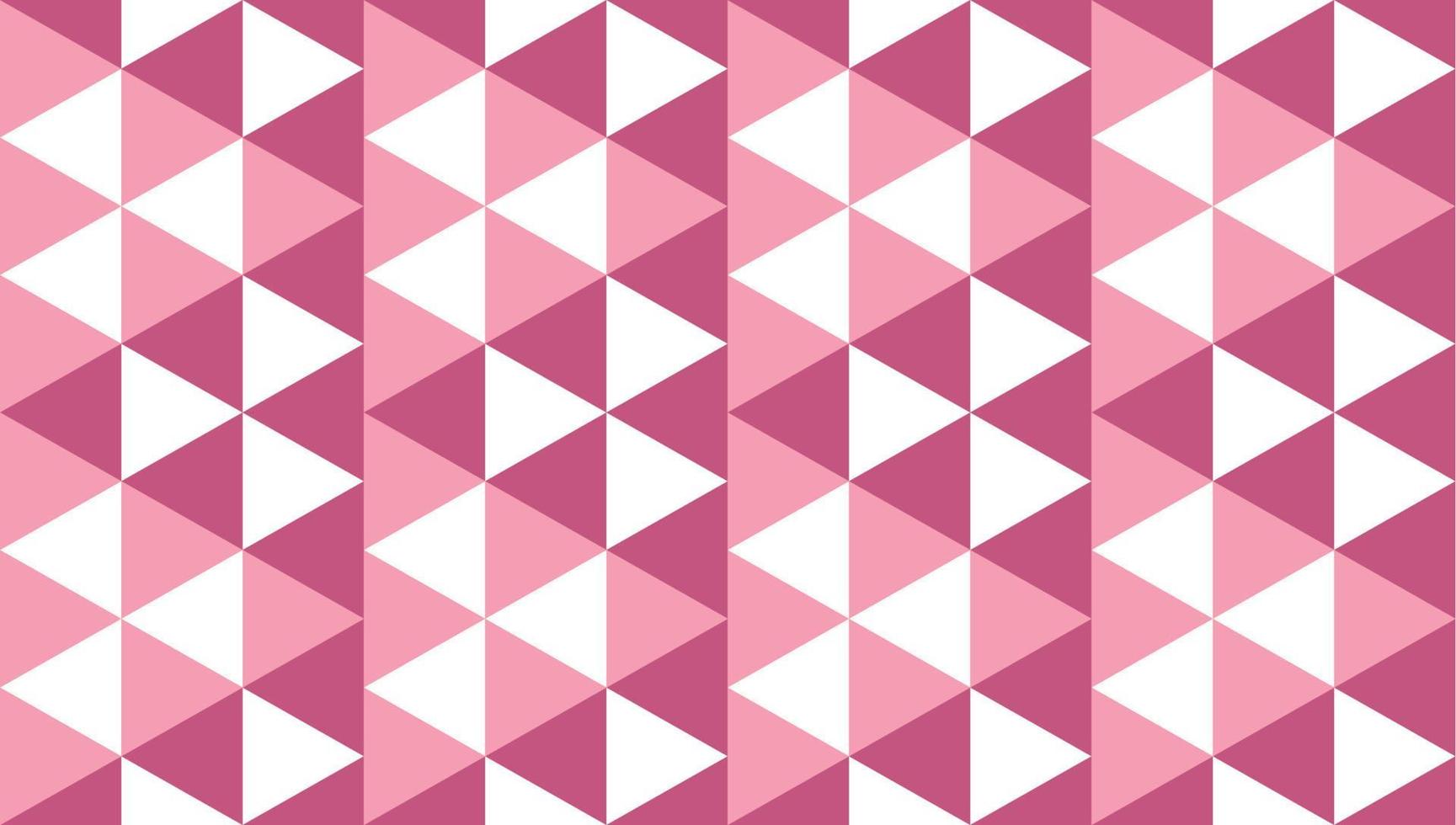 ornamento de triángulos abstractos. papel pintado de formas triangulares. plantilla de diseño de patrón geométrico sin costuras. rosa suave, tema de color pastel de helado blanco. vector