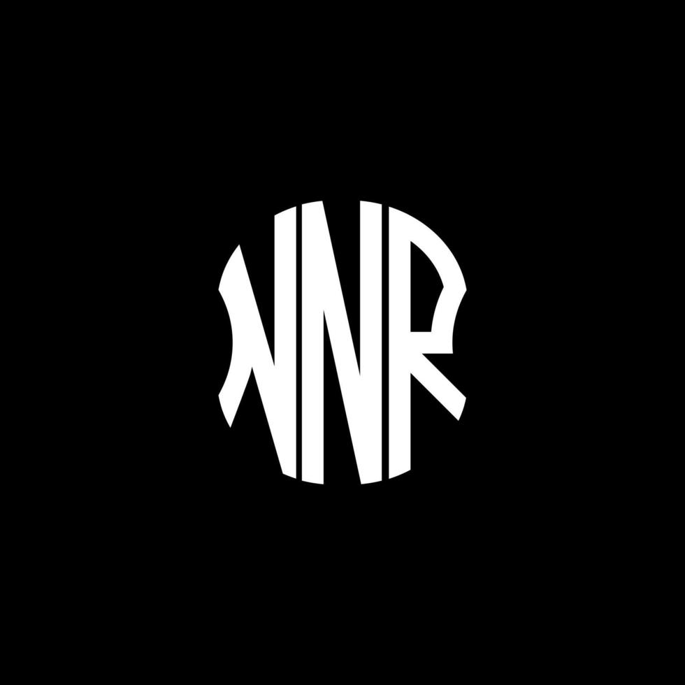 Diseño creativo abstracto del logotipo de la letra nnr. nnr diseño único vector