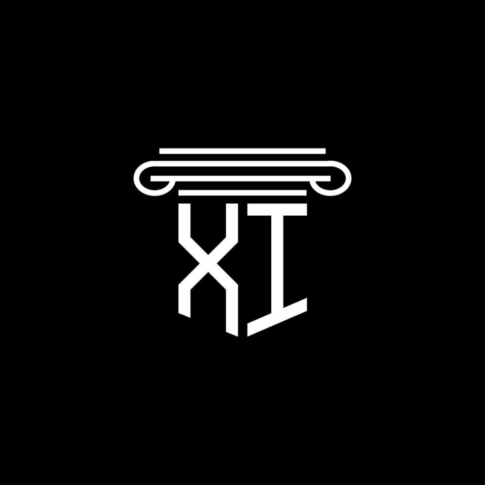 XI letter logo creative design with vector graphic