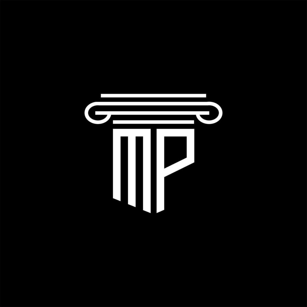 MP letter logo creative design with vector graphic
