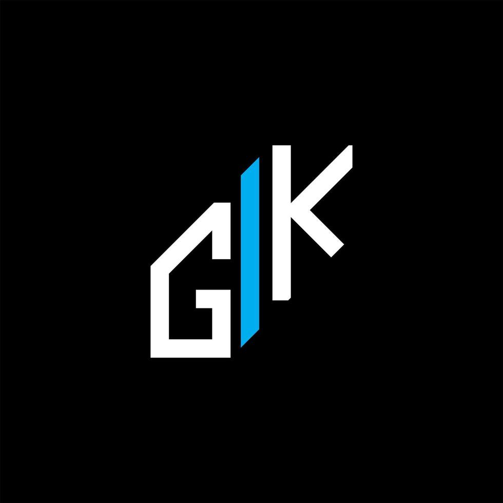 Diseño creativo del logotipo de la letra gk con gráfico vectorial vector