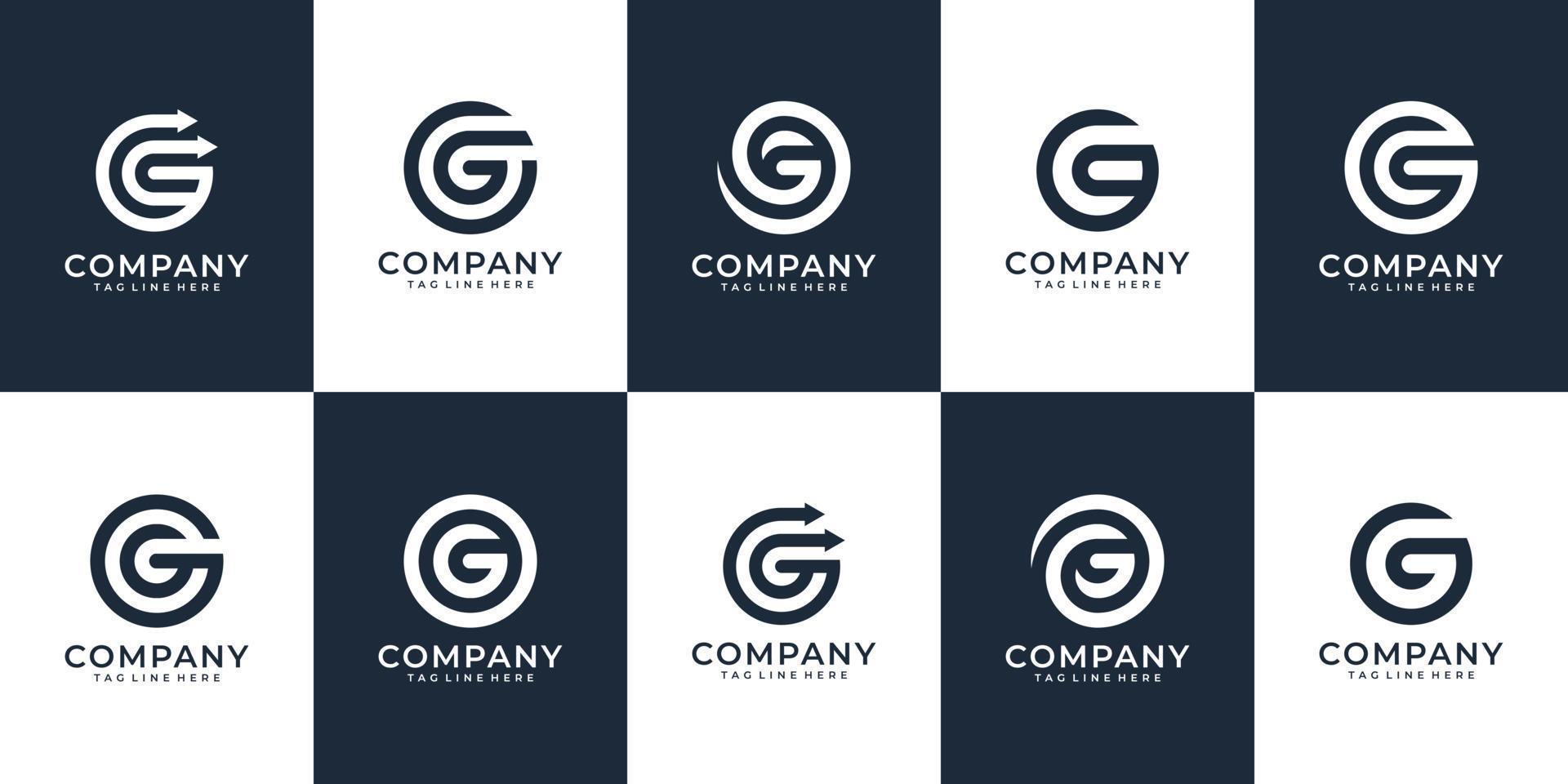 Modern elegant initial letter g logo vector concept for branding