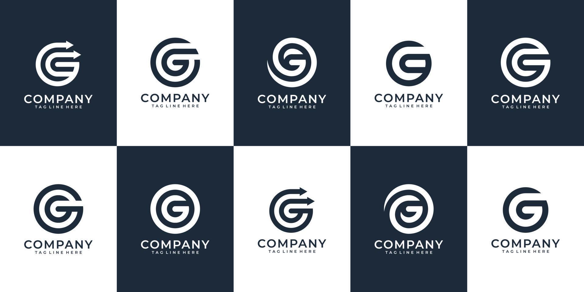 concepto de vector de logotipo de letra g inicial elegante moderno para marca