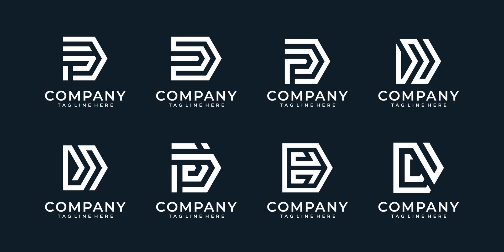 Set of letter d logo vector inspiration