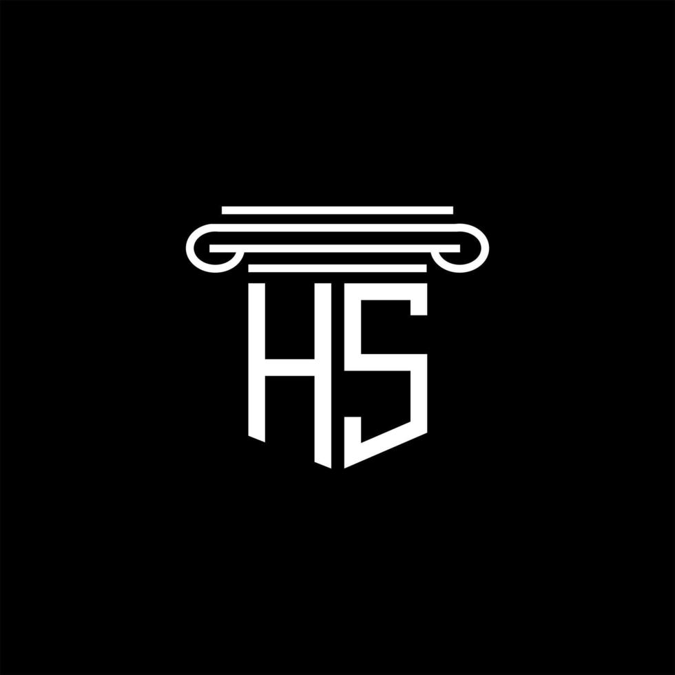 HS letter logo creative design with vector graphic