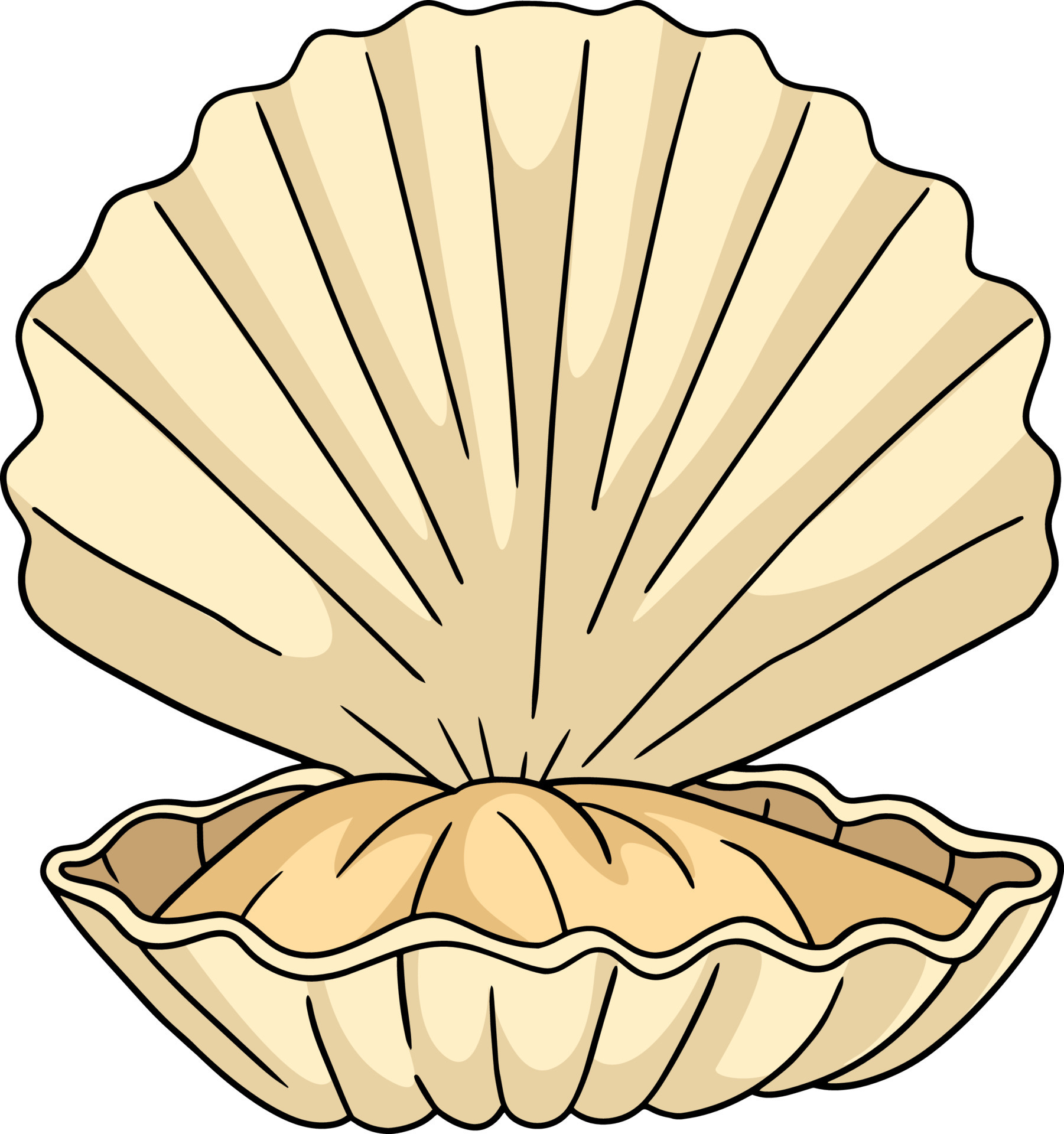Clamp Shell Cartoon Colored Clipart 9359979 Vector Art at Vecteezy