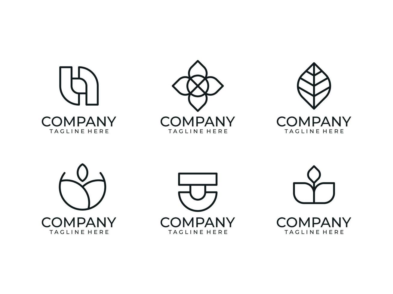 Set of abstract  company business logo design collection vector