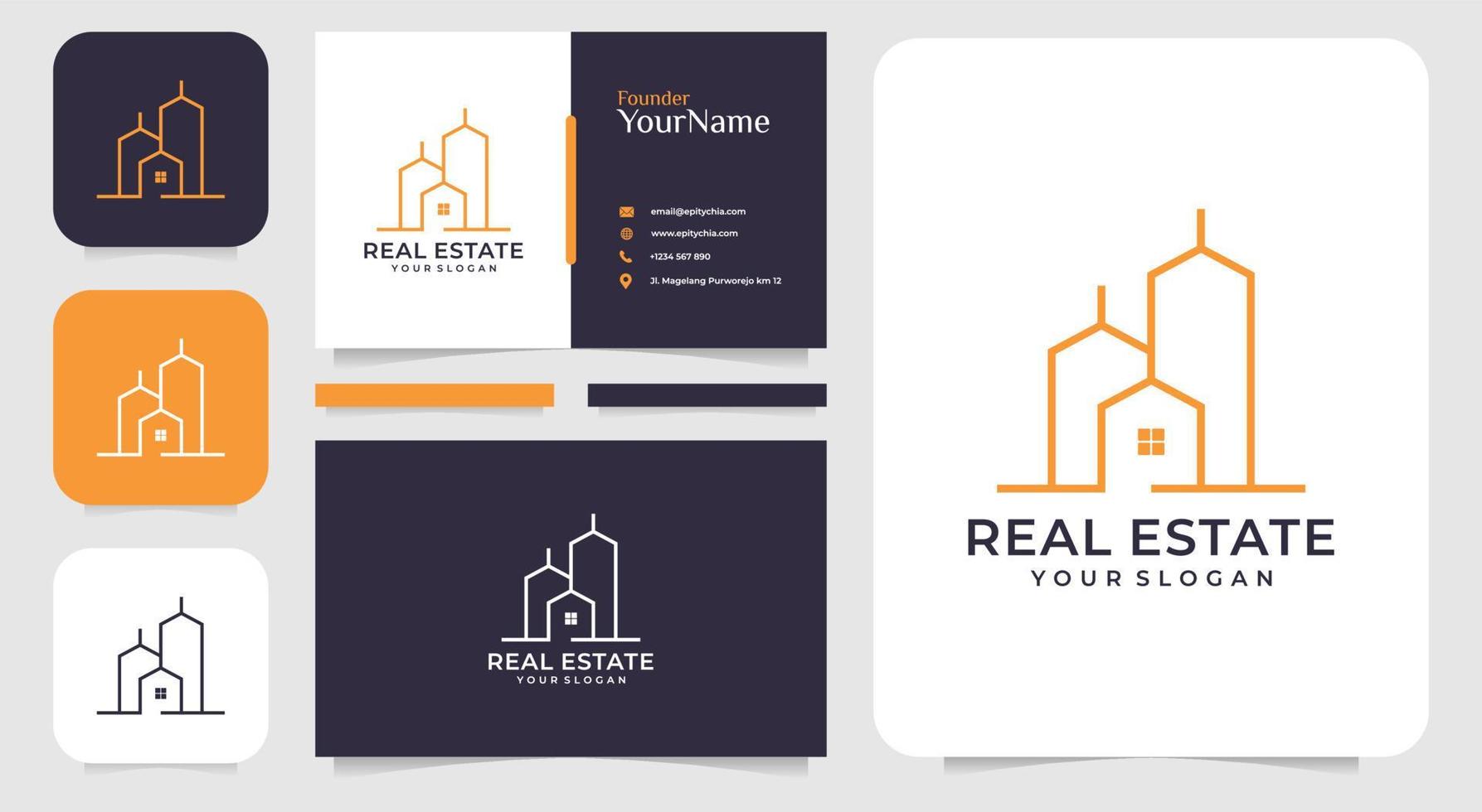 Inspirational real estate building logo design bundle vector