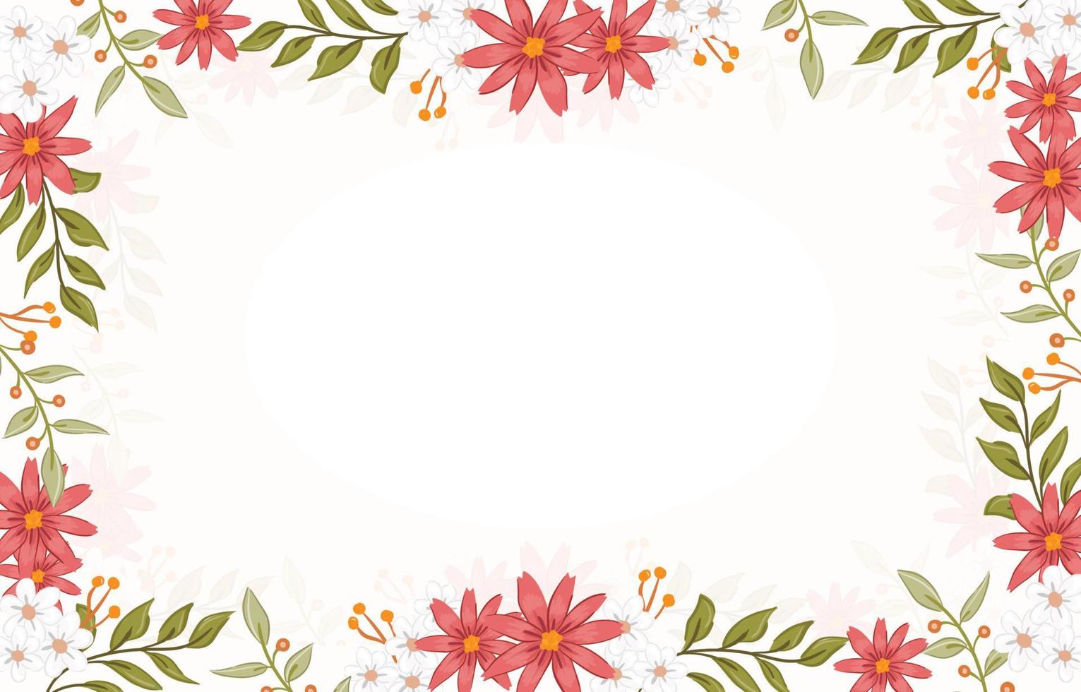 fondo floral rosa y blanco vector