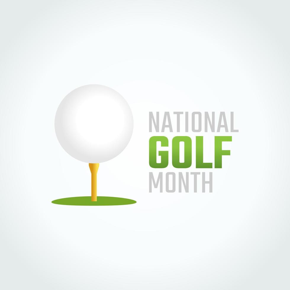 vector graphic of national golf month good for national golf month