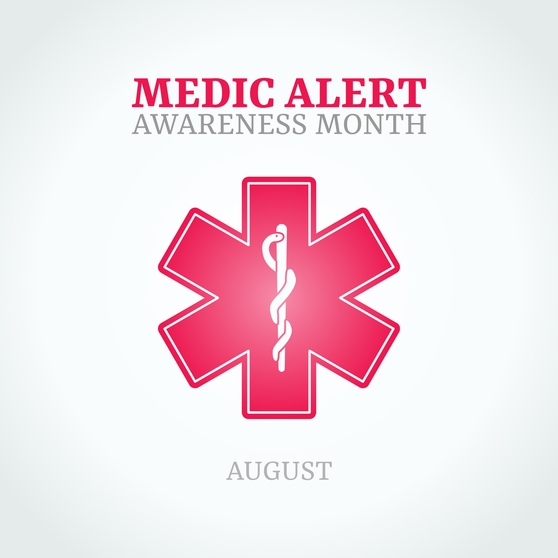 vector graphic of medic alert awareness month good for medic alert