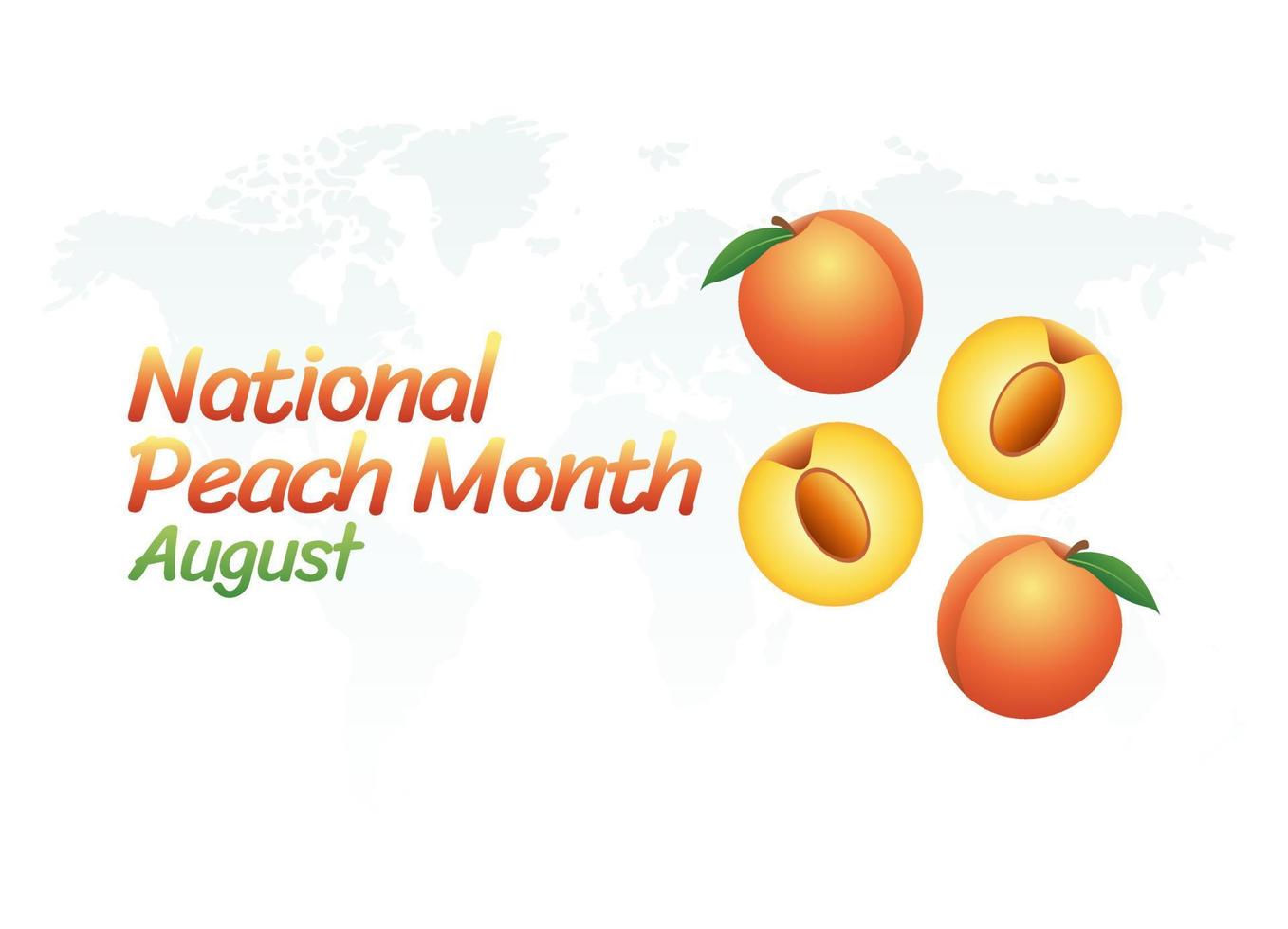 vector graphic of national peach month good for national peach month