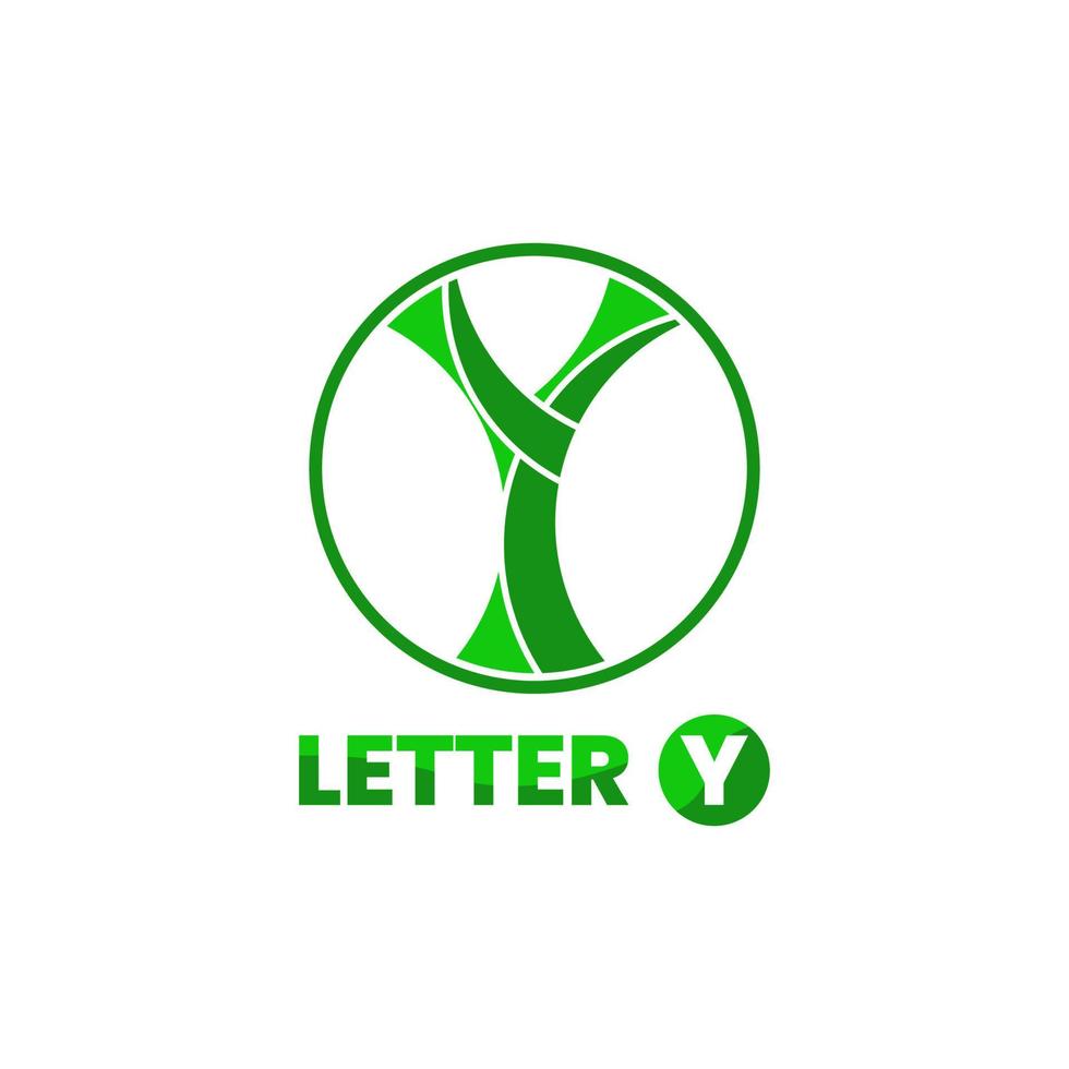 geometric logo, letter Y, simple, unique and modern vector
