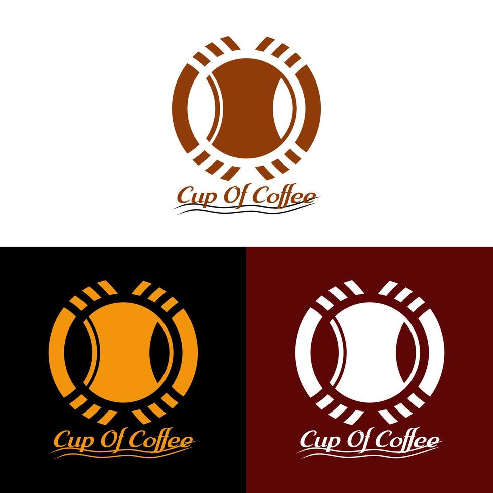 geometric logo, coffee shop, simple unique and modern design vector