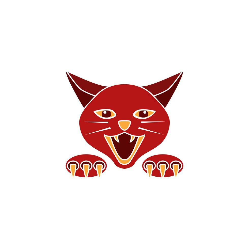 mascot logo, cat icon, unique and modern elegant design vector