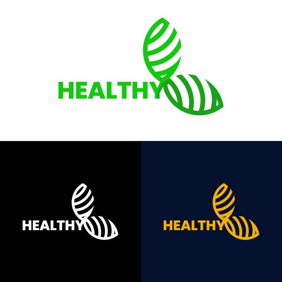 logotipo de salud, diseño simple, único y moderno vector