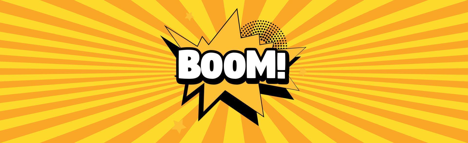 Comic lettering BOOM on white background - Vector