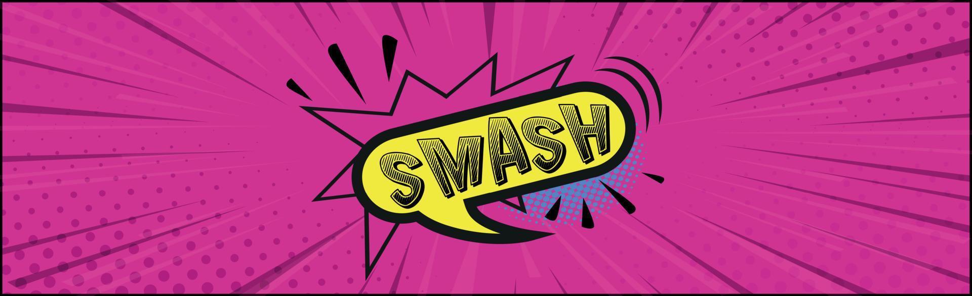 Comic lettering SMASH on white background - Vector